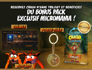 Crash Bandicoot N. Sane Trilogy (Bonus Préco Micromania)